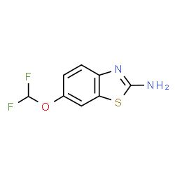 ChemSpider 2D Image | 6-(difluoromethoxy)-1,3-benzothiazol-2-amine | C8H6F2N2OS