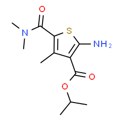 ChemSpider 2D Image | Isopropyl 2-amino-5-(dimethylcarbamoyl)-4-methyl-3-thiophenecarboxylate | C12H18N2O3S