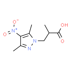 ChemSpider 2D Image | 3-(3,5-dimethyl-4-nitropyrazol-1-yl)-2-methylpropanoic acid | C9H13N3O4