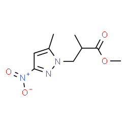 ChemSpider 2D Image | methyl 2-methyl-3-(5-methyl-3-nitropyrazol-1-yl)propanoate | C9H13N3O4