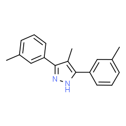 ChemSpider 2D Image | 4-Methyl-3,5-bis(3-methylphenyl)-1H-pyrazole | C18H18N2