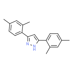 ChemSpider 2D Image | 3,5-Bis(2,4-dimethylphenyl)-1H-pyrazole | C19H20N2