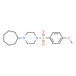 ChemSpider 2D Image | 1-Cycloheptyl-4-[(4-methoxyphenyl)sulfonyl]piperazine | C18H28N2O3S