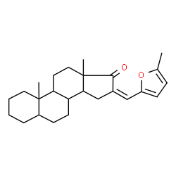 ChemSpider 2D Image | (16Z)-16-[(5-Methyl-2-furyl)methylene]androstan-17-one | C25H34O2