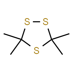 ChemSpider 2D Image | 3,3,5,5-Tetramethyl-1,2,4-trithiolane | C6H12S3