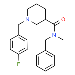 ChemSpider 2D Image | N-Benzyl-1-(4-fluorobenzyl)-N-methyl-3-piperidinecarboxamide | C21H25FN2O