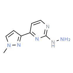 ChemSpider 2D Image | 2-HYDRAZINYL-4-(1-METHYLPYRAZOL-3-YL)PYRIMIDINE | C8H10N6