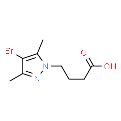 ChemSpider 2D Image | 4-(4-Bromo-3,5-dimethyl-1H-pyrazol-1-yl)butanoic acid | C9H13BrN2O2