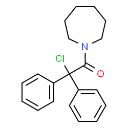 ChemSpider 2D Image | 1-(1-Azepanyl)-2-chloro-2,2-diphenylethanone | C20H22ClNO