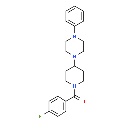 ChemSpider 2D Image | (4-Fluorophenyl)[4-(4-phenyl-1-piperazinyl)-1-piperidinyl]methanone | C22H26FN3O
