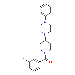 ChemSpider 2D Image | (3-Fluorophenyl)[4-(4-phenyl-1-piperazinyl)-1-piperidinyl]methanone | C22H26FN3O