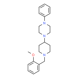 ChemSpider 2D Image | 1-[1-(2-Methoxybenzyl)-4-piperidinyl]-4-phenylpiperazine | C23H31N3O