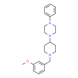 ChemSpider 2D Image | 1-[1-(3-Methoxybenzyl)-4-piperidinyl]-4-phenylpiperazine | C23H31N3O
