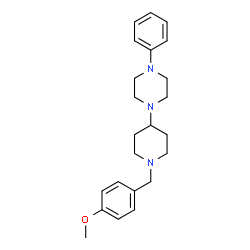 ChemSpider 2D Image | 1-[1-(4-Methoxybenzyl)-4-piperidinyl]-4-phenylpiperazine | C23H31N3O