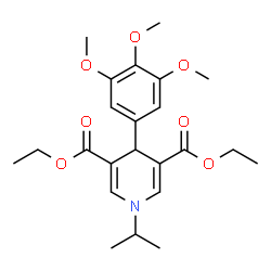 ChemSpider 2D Image | Diethyl 1-isopropyl-4-(3,4,5-trimethoxyphenyl)-1,4-dihydro-3,5-pyridinedicarboxylate | C23H31NO7