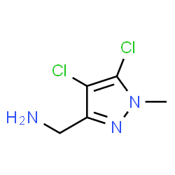 ChemSpider 2D Image | (4,5-dichloro-1-methyl-1H-pyrazol-3-yl)methylamine | C5H7Cl2N3