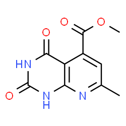 ChemSpider 2D Image | methyl 4-hydroxy-7-methyl-2-oxo-3H-pyrido[2,3-d]pyrimidine-5-carboxylate | C10H9N3O4