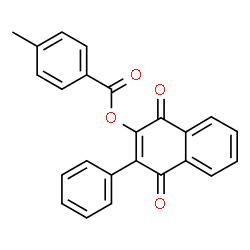 ChemSpider 2D Image | 1,4-Dioxo-3-phenyl-1,4-dihydro-2-naphthalenyl 4-methylbenzoate | C24H16O4