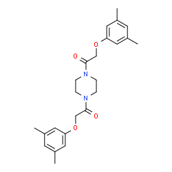 ChemSpider 2D Image | 1,1'-(1,4-Piperazinediyl)bis[2-(3,5-dimethylphenoxy)ethanone] | C24H30N2O4
