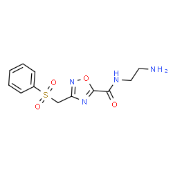 ChemSpider 2D Image | N-(2-Aminoethyl)-3-[(phenylsulfonyl)methyl]-1,2,4-oxadiazole-5-carboxamide | C12H14N4O4S