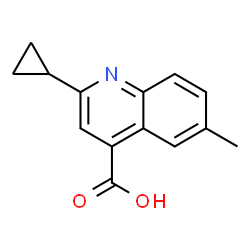 ChemSpider 2D Image | 2-Cyclopropyl-6-methyl-4-quinolinecarboxylic acid | C14H13NO2