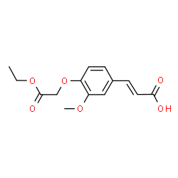 ChemSpider 2D Image | (2E)-3-[4-(2-Ethoxy-2-oxoethoxy)-3-methoxyphenyl]acrylic acid | C14H16O6