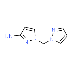 ChemSpider 2D Image | 1-(pyrazol-1-ylmethyl)pyrazol-3-amine | C7H9N5
