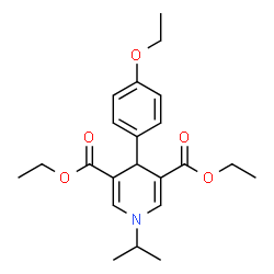 ChemSpider 2D Image | Diethyl 4-(4-ethoxyphenyl)-1-isopropyl-1,4-dihydro-3,5-pyridinedicarboxylate | C22H29NO5
