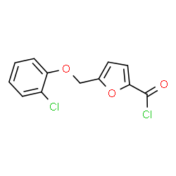 ChemSpider 2D Image | 5-[(2-Chlorophenoxy)methyl]-2-furoyl chloride | C12H8Cl2O3