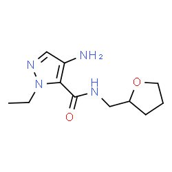 ChemSpider 2D Image | 4-amino-2-ethyl-N-(oxolan-2-ylmethyl)pyrazole-3-carboxamide | C11H18N4O2