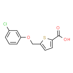 ChemSpider 2D Image | 5-(3-chlorophenoxymethyl)thiophene-2-carboxylic acid | C12H9ClO3S