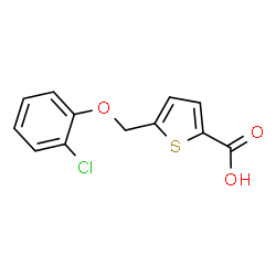 ChemSpider 2D Image | 5-[(2-Chlorophenoxy)methyl]-2-thiophenecarboxylic acid | C12H9ClO3S