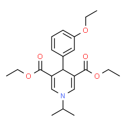 ChemSpider 2D Image | Diethyl 4-(3-ethoxyphenyl)-1-isopropyl-1,4-dihydro-3,5-pyridinedicarboxylate | C22H29NO5