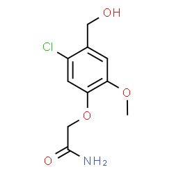 ChemSpider 2D Image | 2-[5-Chloro-4-(hydroxymethyl)-2-methoxyphenoxy]acetamide | C10H12ClNO4