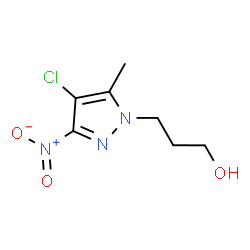 ChemSpider 2D Image | 3-(4-Chloro-5-methyl-3-nitro-1H-pyrazol-1-yl)-1-propanol | C7H10ClN3O3