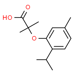 ChemSpider 2D Image | 2-(2-Isopropyl-5-methylphenoxy)-2-methylpropanoic acid | C14H20O3