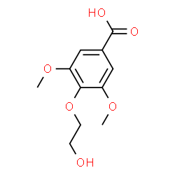 ChemSpider 2D Image | 4-(2-Hydroxyethoxy)-3,5-dimethoxybenzoic acid | C11H14O6
