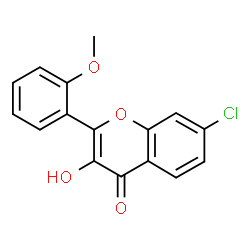 ChemSpider 2D Image | 7-Chloro-3-hydroxy-2-(2-methoxyphenyl)-4H-chromen-4-one | C16H11ClO4