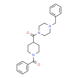 ChemSpider 2D Image | (1-Benzoyl-4-piperidinyl)(4-benzyl-1-piperazinyl)methanone | C24H29N3O2