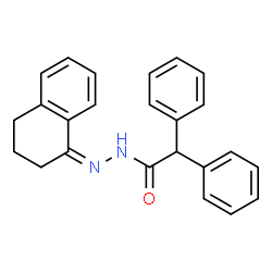 ChemSpider 2D Image | N'-[(1Z)-3,4-Dihydro-1(2H)-naphthalenylidene]-2,2-diphenylacetohydrazide | C24H22N2O