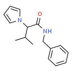 ChemSpider 2D Image | N-Benzyl-3-methyl-2-(1H-pyrrol-1-yl)butanamide | C16H20N2O