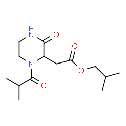 ChemSpider 2D Image | Isobutyl (1-isobutyryl-3-oxo-2-piperazinyl)acetate | C14H24N2O4