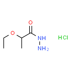 ChemSpider 2D Image | 2-ethoxypropanehydrazide hydrochloride | C5H13ClN2O2