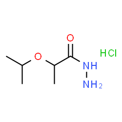 ChemSpider 2D Image | 2-isopropoxypropanehydrazide hydrochloride | C6H15ClN2O2