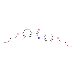 ChemSpider 2D Image | 4-(2-Methoxyethoxy)-N-[4-(2-methoxyethoxy)phenyl]benzamide | C19H23NO5