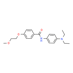 ChemSpider 2D Image | N-[4-(Diethylamino)phenyl]-4-(2-methoxyethoxy)benzamide | C20H26N2O3