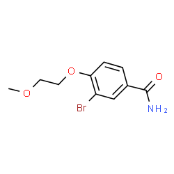 ChemSpider 2D Image | 3-Bromo-4-(2-methoxyethoxy)benzamide | C10H12BrNO3