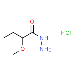 ChemSpider 2D Image | 2-methoxybutanehydrazide hydrochloride | C5H13ClN2O2