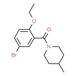 ChemSpider 2D Image | (5-Bromo-2-ethoxyphenyl)(4-methyl-1-piperidinyl)methanone | C15H20BrNO2