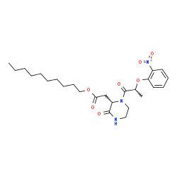 ChemSpider 2D Image | Decyl {1-[2-(2-nitrophenoxy)propanoyl]-3-oxo-2-piperazinyl}acetate | C25H37N3O7